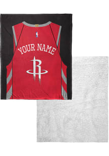 Houston Rockets Personalized Jersey Silk Touch Sherpa Blanket