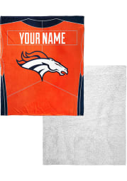 Denver Broncos Personalized Jersey Silk Touch Sherpa Blanket