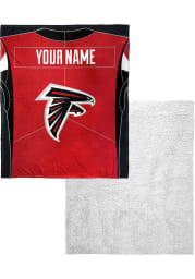 Atlanta Falcons Personalized Jersey Silk Touch Sherpa Blanket