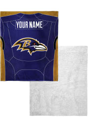 Baltimore Ravens Personalized Jersey Silk Touch Sherpa Blanket