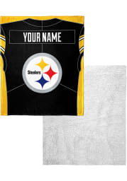 Pittsburgh Steelers Personalized Jersey Silk Touch Sherpa Blanket