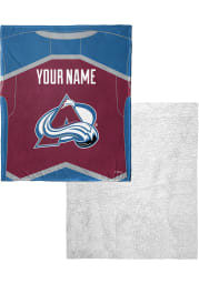 Colorado Avalanche Personalized Jersey Silk Touch Sherpa Blanket