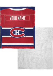 Montreal Canadiens Personalized Jersey Silk Touch Sherpa Blanket