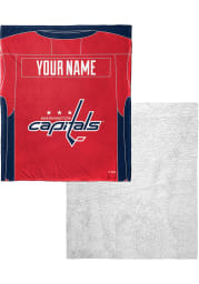 Washington Capitals Personalized Jersey Silk Touch Sherpa Blanket