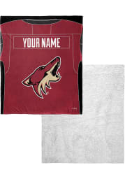 Arizona Coyotes Personalized Jersey Silk Touch Sherpa Blanket