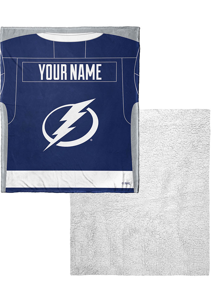 Tampa Bay Lightning Personalized Jersey Silk Touch Sherpa Blanket