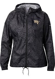 Columbia Wake Forest Demon Deacons Womens Black Heat Seal Flash Forward Light Weight Jacket