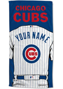 Chicago Cubs Personalized Jersey Beach Towel