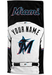 Miami Marlins Personalized Jersey Beach Towel