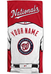 Washington Nationals Personalized Jersey Beach Towel