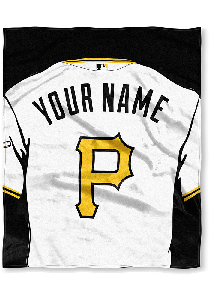 MLB Pittsburgh Pirates Jersey Personalized Silk Touch Throw Blanket