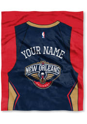 New Orleans Pelicans Personalized Jersey Silk Touch Fleece Blanket
