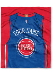 Detroit Pistons Personalized Jersey Silk Touch Fleece Blanket