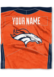 Denver Broncos Personalized Jersey Silk Touch Fleece Blanket
