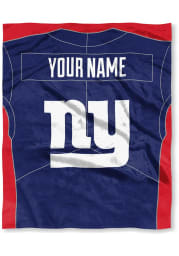 New York Giants Personalized Jersey Silk Touch Fleece Blanket