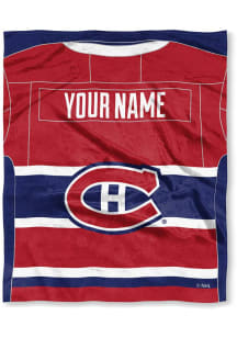 Montreal Canadiens Personalized Jersey Silk Touch Fleece Blanket