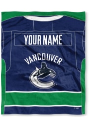 Vancouver Canucks Personalized Jersey Silk Touch Fleece Blanket