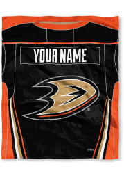 Anaheim Ducks Personalized Jersey Silk Touch Fleece Blanket