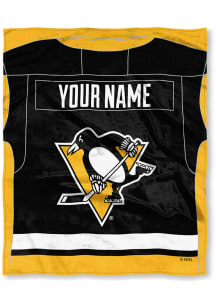 Pittsburgh Penguins Personalized Jersey Silk Touch Fleece Blanket