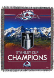 Colorado Avalanche 2022 Stanley Cup Champions 48x60 Woven Tapestry Blanket