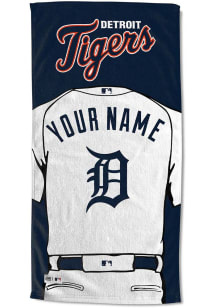 Detroit Tigers Personalized Jersey Beach Towel
