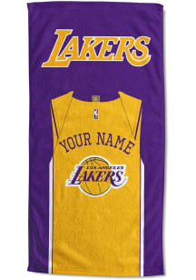 Los Angeles Lakers Personalized Jersey Beach Towel