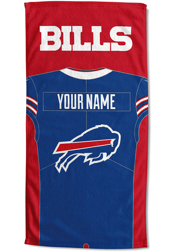 Buffalo Bills Personalized Jersey Beach Towel