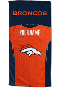 Denver Broncos Personalized Jersey Beach Towel