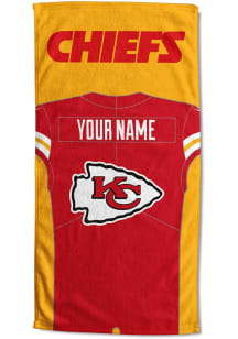 Kansas City Chiefs Personalized Jersey Beach Towel