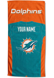 Miami Dolphins Personalized Jersey Beach Towel