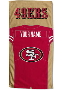 San Francisco 49ers Personalized Jersey Beach Towel