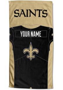 New Orleans Saints Personalized Jersey Beach Towel