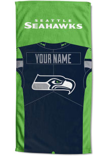 Seattle Seahawks Personalized Jersey Beach Towel