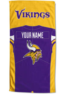 Minnesota Vikings Personalized Jersey Beach Towel
