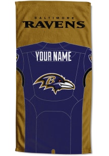 Baltimore Ravens Personalized Jersey Beach Towel