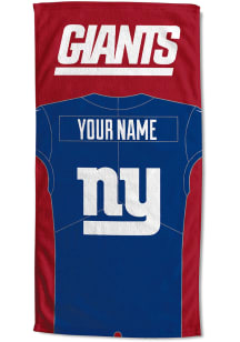 New York Giants Personalized Jersey Beach Towel