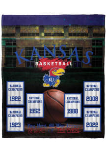 Kansas Jayhawks 50x60 HD Silk Touch Banner Fleece Blanket