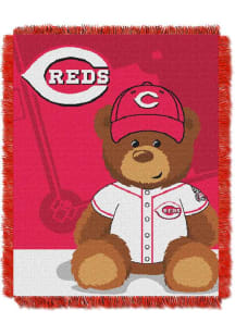 Cincinnati Reds Field Bear Baby Blanket