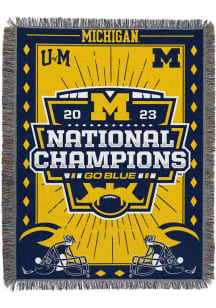Michigan Wolverines 2023 College Football National Champions 48x60 Wove Tapestry Blanket