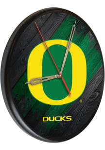 Black Oregon Ducks Printed Wall Clock