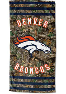 Denver Broncos Real Tree Stripes Beach Towel