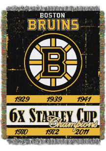 Boston Bruins Commemorative 6x Champs Tapestry Blanket