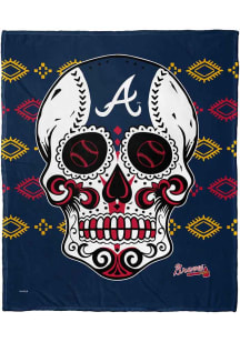 Atlanta Braves Candy Skull 50x60 Silk Touch Fleece Blanket