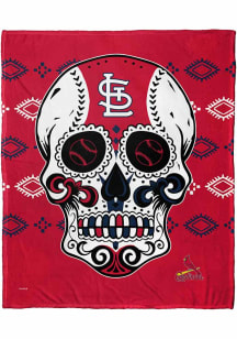 St Louis Cardinals Candy Skull 50x60 Silk Touch Fleece Blanket