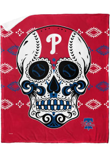 Philadelphia Phillies Candy Skull Silk Touch Sherpa Blanket