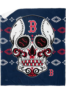 Boston Red Sox Candy Skull Silk Touch Sherpa Blanket