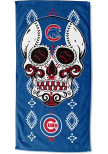 Chicago Cubs Candy Skull Printed Beach Towel