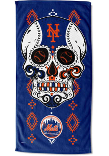New York Mets Candy Skull Printed Beach Towel