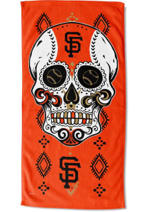 San Francisco Giants Candy Skull Printed Beach Towel