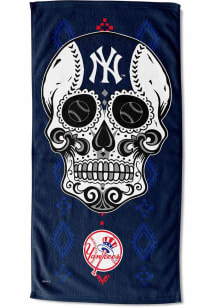 New York Yankees Candy Skull Printed Beach Towel